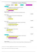 C122B Quiz- Creative Thinking 100% Correct and verified answers provided. 