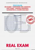 TEST BANK OB EXAMS 1 QUESTIONS AND ANSWERS |TEST BANK / VERIFIED ANSWERS | GUARANTEE A+ SCORE 2023-2024