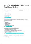 121 Principles of Real Estate Latest Final Exam Review.