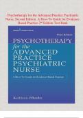  Psychotherapy for the Advanced Practice Psychiatric Nurse, Second Edition: A How-To Guide for Evidence- Based Practice 2nd Edition Test Bank