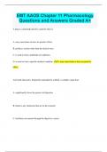 EMT AAOS Chapter 11 Pharmacology Questions and Answers Graded A+