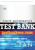 Test Bank For Finite Mathematics for the Managerial, Life, and Social Sciences - 12th - 2018 All Chapters - 9781337405782