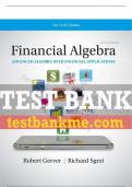 Test Bank For Financial Algebra: Advanced Algebra with Financial Applications Tax Code Update - 2nd - 2021 All Chapters - 9780357423509