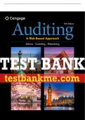 Test Bank For Auditing: A Risk Based-Approach - 12th - 2024 All Chapters - 9780357721872