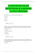 AANP STUDY EXAM QUESTIONS & ANSWERS LATEST 2023/2024