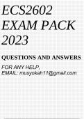 ECS2602 EXAM PACK 2023