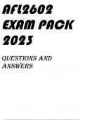 AFL2602 EXAM PACK 2023