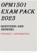 OPM1501 EXAM PACK 2023