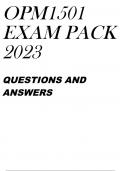 OPM1501 EXAM PACK 2023