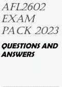 AFL2602 EXAM PACK 2023