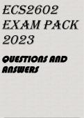 ECS2602 EXAM PACK 2023