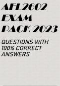 AFL2602 EXAM PACK 2023