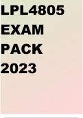 LPL4805 EXAM PACK 2023