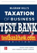Test Bank For McGraw Hill's Taxation of Business Entities 2022 Edition, 13th Edition All Chapters - 9781264369058