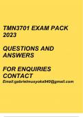 TMN3701 Exam pack 2024