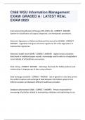 C468 WGU Information Management EXAM/ GRADED A / LATEST REAL  EXAM 2023