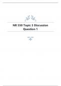 NR 550 Topic 3 Discussion Question 1.