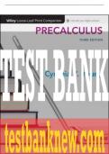 Test Bank For Precalculus, 3rd Edition All Chapters - 9781119339519