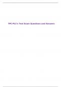 TPC-PLC's Test Exam Questions and Answers