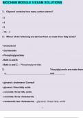 BIOCHEM MODULE 5 EXAM SOLUTIONS QUESTIONS AND ANSWERS A+ GRADED