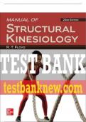 Test Bank For Manual of Structural Kinesiology, 22nd Edition All Chapters - 9781264428236