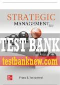 Test Bank For Strategic Management, 6th Edition All Chapters - 9781264124312