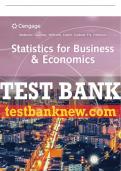 Test Bank For Statistics for Business & Economics - 14th - 2020 All Chapters - 9781337901062