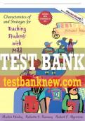 Test Bank For Characteristics of and Strategies for Teaching Students with Mild Disabilities 6th Edition All Chapters - 9780205608386