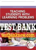 Test Bank For Teaching Students with Learning Problems 8th Edition All Chapters - 9780137033782