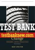 Test Bank For Implementing Organizational Change 3rd Edition All Chapters - 9780132729840