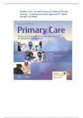TEST BANK FOR PRIMARY CARE ART AND SCIENCE OF ADVANCED PRACTICE NURSING-AN INTERPROFESSIONAL APPROACH 6TH EDITION- DUNPHY PERFECT SOLUTION GRADED A+