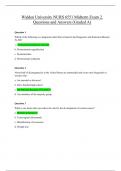 NURS 6551 Midterm Exam 2. Questions and Answers (Graded A).