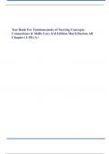 Test Bank For Fundamentals of Nursing Concepts, Connections & Skills Care 3rd Edition Marti Burton All Chapter (1-38) |A+ 2023 UPDATED.