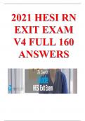 2021 HESI RN EXIT EXAM V4 FULL 160 ANSWERS