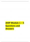 AHIP Module 1 – 5 Questions and Answers
