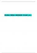 DUBAI RERA BROKER EXAM (A+)