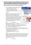 Test Bank for Leadership Roles and Management Functions in Nursing: Theory and Application, 11th Edition Carol J. Huston 2024 |Chapter 1