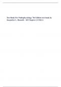 Test Bank For Pathophysiology 6th and 7th Editions test bank by Jacquelyn L. Banasik - All Chapters | A ULTIMATE GUIDE