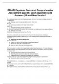 RN ATI Capstone Proctored Comprehensive Assessment 2023 B | Exam Questions and Answers | Brand New Version!