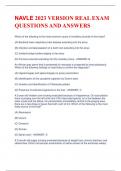 NAVLE 2023 VERSION REAL EXAM QUESTIONS AND ANSWERS  