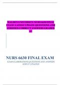 WALDEN UNIVERSITY NURS 6630 FINAL EXAM  LATEST UPDATE QUESTIONS AND VERIFIED CORRECT ANSWERS GRADED A+