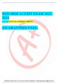 NGN HESI A2 EXIT EXAM 2023- 2024 (With actual Sreenshots)