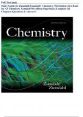 Study Guide for Zumdahl/Zumdahl's Chemistry, 9th Edition |Test Bank for AP Chemistry Zumdahl 9th edition Paperback(Zumdahi 2013) All Chapters ||Complete Solution Guide