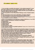 COMPLETE EPIC AMB400 - Sample Test, KAW - AMB 400, AMB 400, AMB400 Chapter, AMB400 Review questions, KAW - AMB 400 Reviewing The Chapter - Procedure Build, AMB 400 - Dynamic OCCs - Referrals, AMB 400 - Immunizations, Amb 400 - Preference Lists, AMB 400 QU