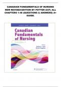 CANADIAN FUNDAMENTALS OF NURSING NEW REVISED EDITION TEST BANK  BY POTTER &GT; ALL CHAPTERS 1-48 (QUESTIONS & ANSWERS) A+ GUIDE.