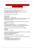 CADC II Prep Test Questions and Answers