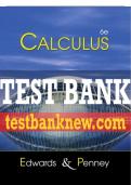 Test Bank For Calculus 6th Edition All Chapters - 9780130920713