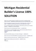 Michigan Real Estate Licensing 100% SOLUTION 2023//2024