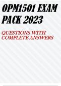 OPM1501 EXAM PACK 2023