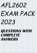 AFL2602 EXAM PACK 2023